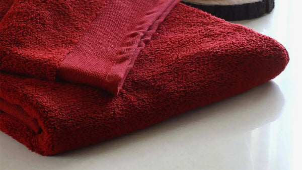 Cherry Red Bath Towels