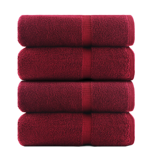 Belem 04 Pcs Bath Towel | Cotton Cherry Cola 