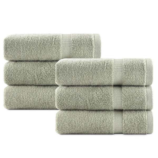 Belem 6 Pcs Hand Towel | Dyed Sage Green 