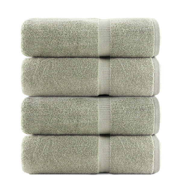 Belem 04 Pcs Bath Towel | Cotton Sage Green 