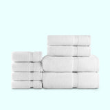 Belem 8 Pcs Towels Sets | Cotton White 