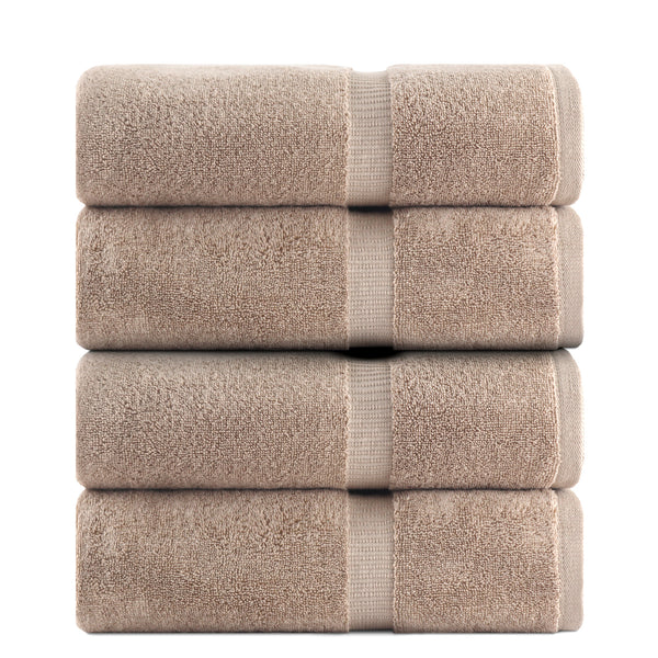 Belem 04 Pcs Bath Towel | Cotton Sandcastle Tan 