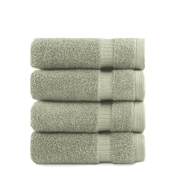 sage green washcloths