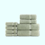 Belem 8 Pcs Towels Sets | Cotton Sage Green 