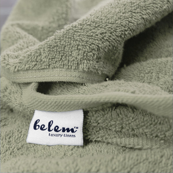 Belem 8 Pcs Towels Sets | Cotton Sage Green 