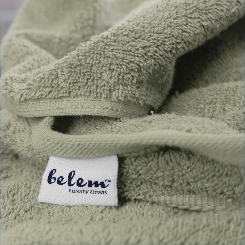 Belem 04 Pcs Bath Towel | Cotton Sage Green 