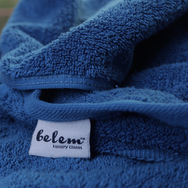 Belem 12 Pcs Wash Cloth | Cotton Evening Blue 