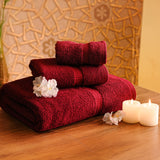 Belem 8 Pcs Towels Sets | Cotton Cherry Cola 