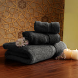 Belem 8 Pcs Towels Sets | Cotton Castlerock Grey 