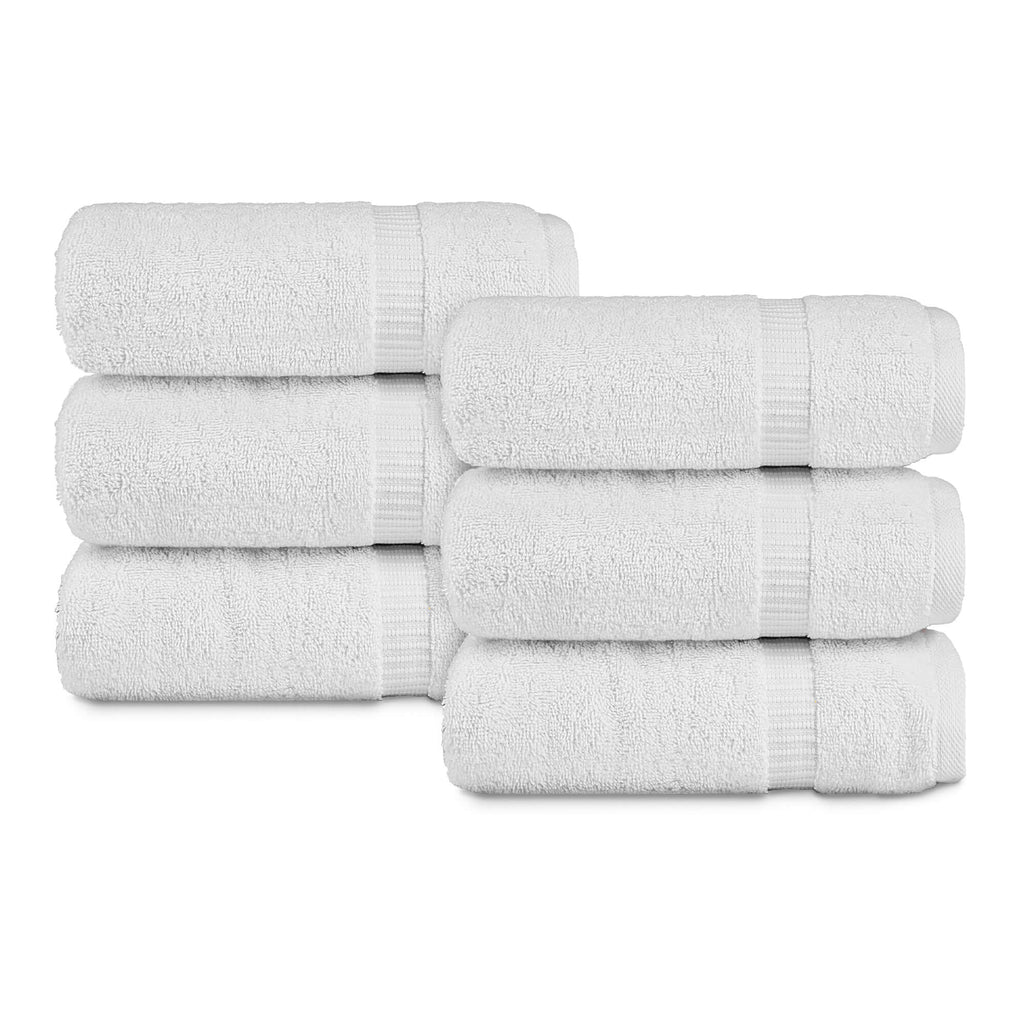 White Classic Luxury 100% Cotton Bath Towel Set - Combed Cotton