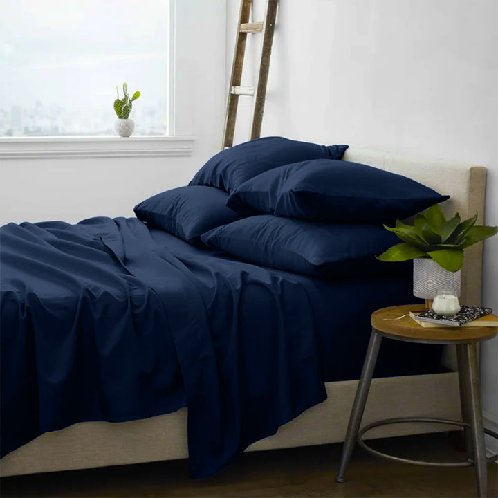 Belem Luxury Bed Sheet Set | Navy Blue DZEE Home