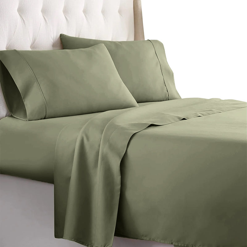 Luxury Bed Sheet Set - Sage Green Sheets 