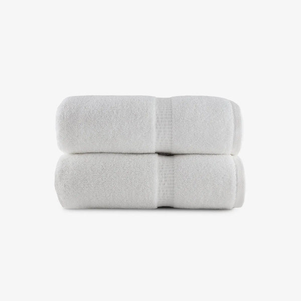 White Spa Towels - Belem 30X56  - Pack of 2 - 100% combed cotton - DZEE Home