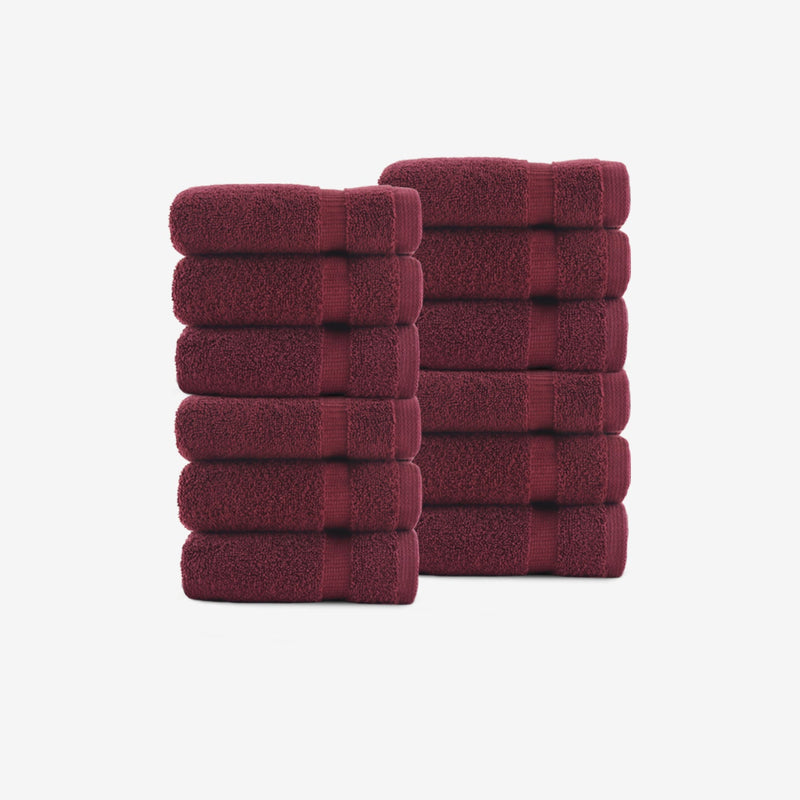 Belem 12 Pcs Wash Cloth | Cotton Castle Rock Grey