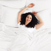 white percale bedsheet