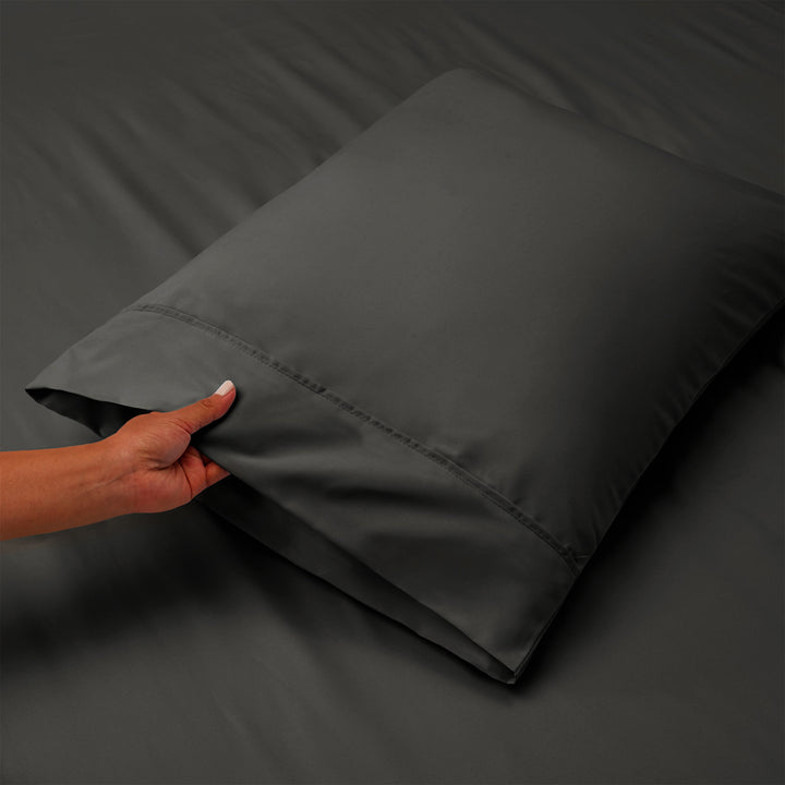 grey bed sheets