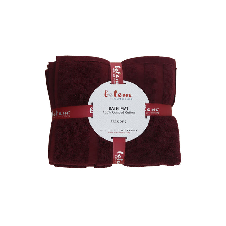 Belem 2 Pcs Bath Mat | Cherry Cola DZEE Home
