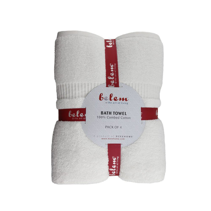 Bath Towel  Combed Cotton White