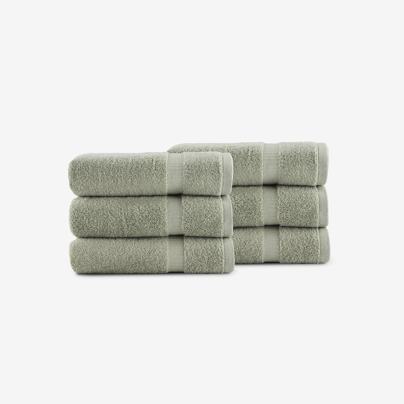 Belem 6 Pcs Hand Towels | Cotton Castle Rock Grey
